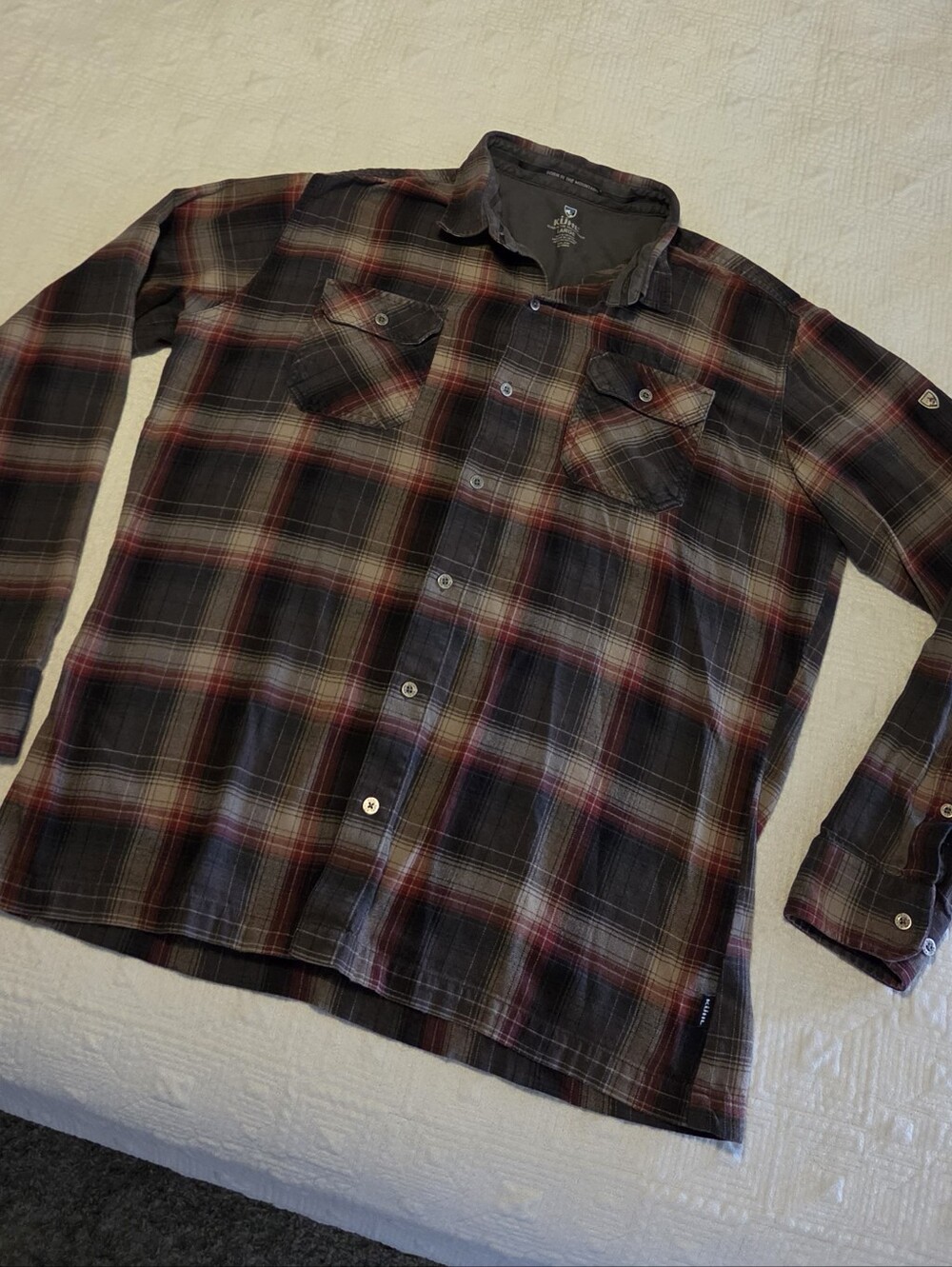 Kuhl Plaid Flannel, Size Large